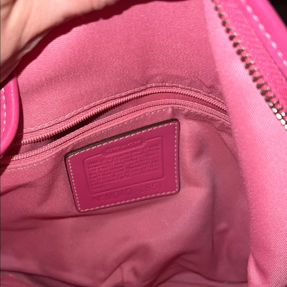 Coach Signature Pink and Tan Shoulder Bag - Picture 2 of 4